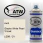 Preview: Audi, Glacier White Pearl Tricoat, LS9R / 2Y: 400ml Sprühdose, von ATW Autoteile West.